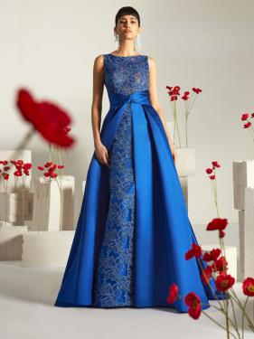Higar Novias - Couture Abendmode extravagante Ballmode royal blaues Ballkleid Ballrobe - Hänsel & Gretel