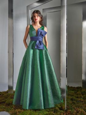 Higar Novias - Couture Abendmode extravagante Ballmode grünes Ballkleid Ballrobe - Hänsel & Gretel