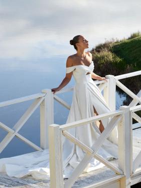 Cizzy Bridal - Cleanchic Brautkleid, Off Shoulder Träger, Schleppe -Hänsel & Gretel