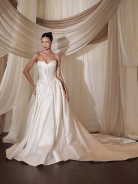 Cizzy Bridal - Cleanchic Brautkleid, sexy Lingerie Corsagen Top, weiter Rock, Schleppe -Hänsel & Gretel