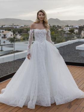 Diane Legrand - PrincessBrautkleid, Corsagentop, weiter Tüllrock, Schleppe, lange Ärmel  - Hänsel & Gretel
