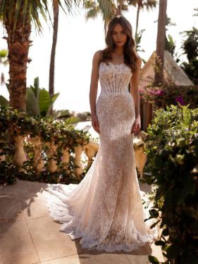 Milan Bridal - Fitflair Brautkleid, Corsagentop, Schleppe  - Hänsel & Gretel