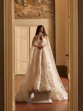 Milla Nova - A-Linien Brautkleid, Basquewaist, Spitze, Corsagentop - Hänsel & Gretel