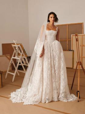 Milla Nova - A-linien Brautkleid, Corsagentop, Schleppe, Spitze - Hänsel & Gretel