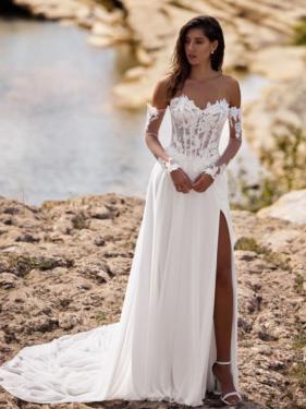 Tres Chic - A-Linien Brautkleid, A-Linie, Off-Shoulder Träger, Schleppe - Hänsel & Gretel
