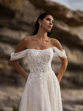 Tres Chic - A-Linien Brautkleid, A-Linie, Off-Shoulder Träger, Schleppe - Hänsel & Gretel