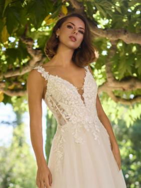 Tres Chic - Vintage Brautkleid, A-Linie, Spitze, Schleppe - Hänsel & Gretel